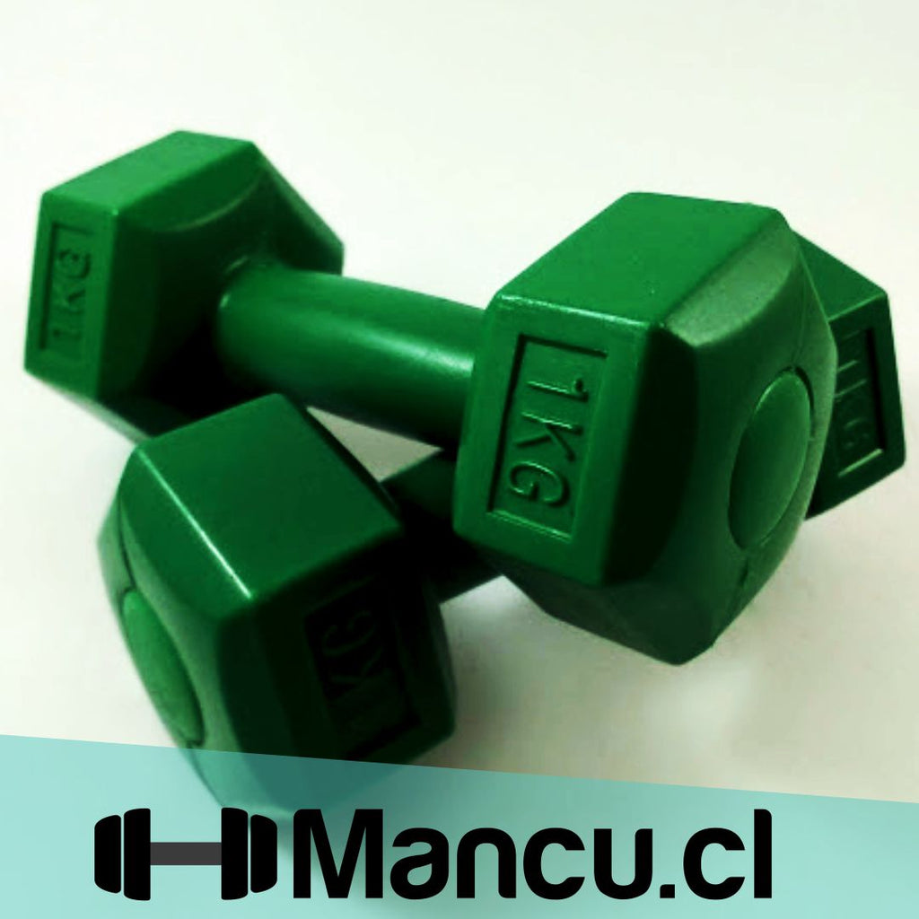 Mancuernas 8 kg x 2 = 16 kg - Uretano alto tráfico PU