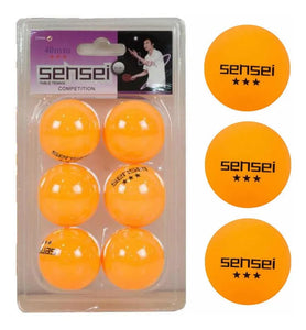 Pelota Ping Pong Sensei 6 un | 3 estrellas Naranja